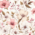 Sparse Flowers Pattern 1 Minky Fabric