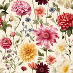 Sparse Flowers Pattern 5 Minky Fabric