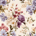Sparse Flowers Pattern 8 Minky Fabric