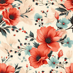 Sparse Flowers Pattern 9 Minky Fabric