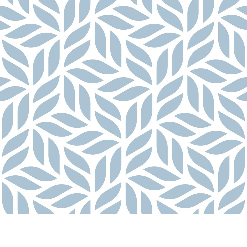 dusty blue, soft gray, leaf pattern, botanical motif, geometric leaves, repeating design, nature inspired, organic shapes, flowing pattern, contemporary style,, fabric panel, crafting material, sewing supplies, modern botanical, stylized foliage, monochromatic palette, elegant design, seamless repeat