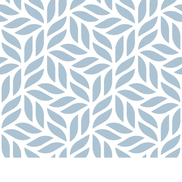 dusty blue, soft gray, leaf pattern, botanical motif, geometric leaves, repeating design, nature inspired, organic shapes, flowing pattern, contemporary style,, fabric panel, crafting material, sewing supplies, modern botanical, stylized foliage, monochromatic palette, elegant design, seamless repeat