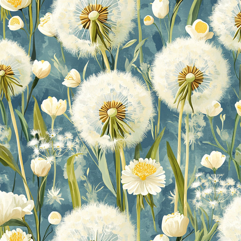 Spring Dandelions Pattern 12 Minky Fabric