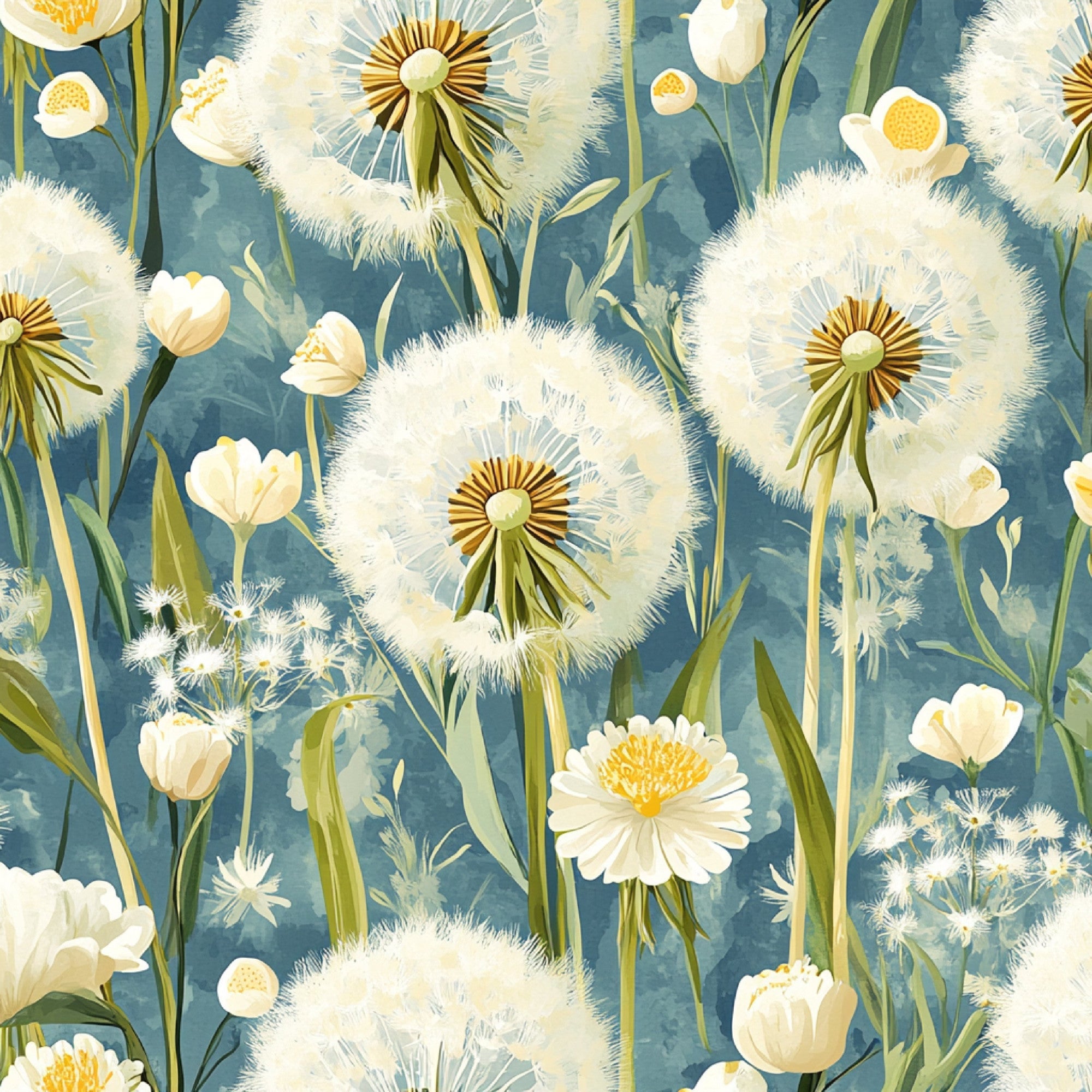 Spring Dandelions Pattern 12 Minky Fabric