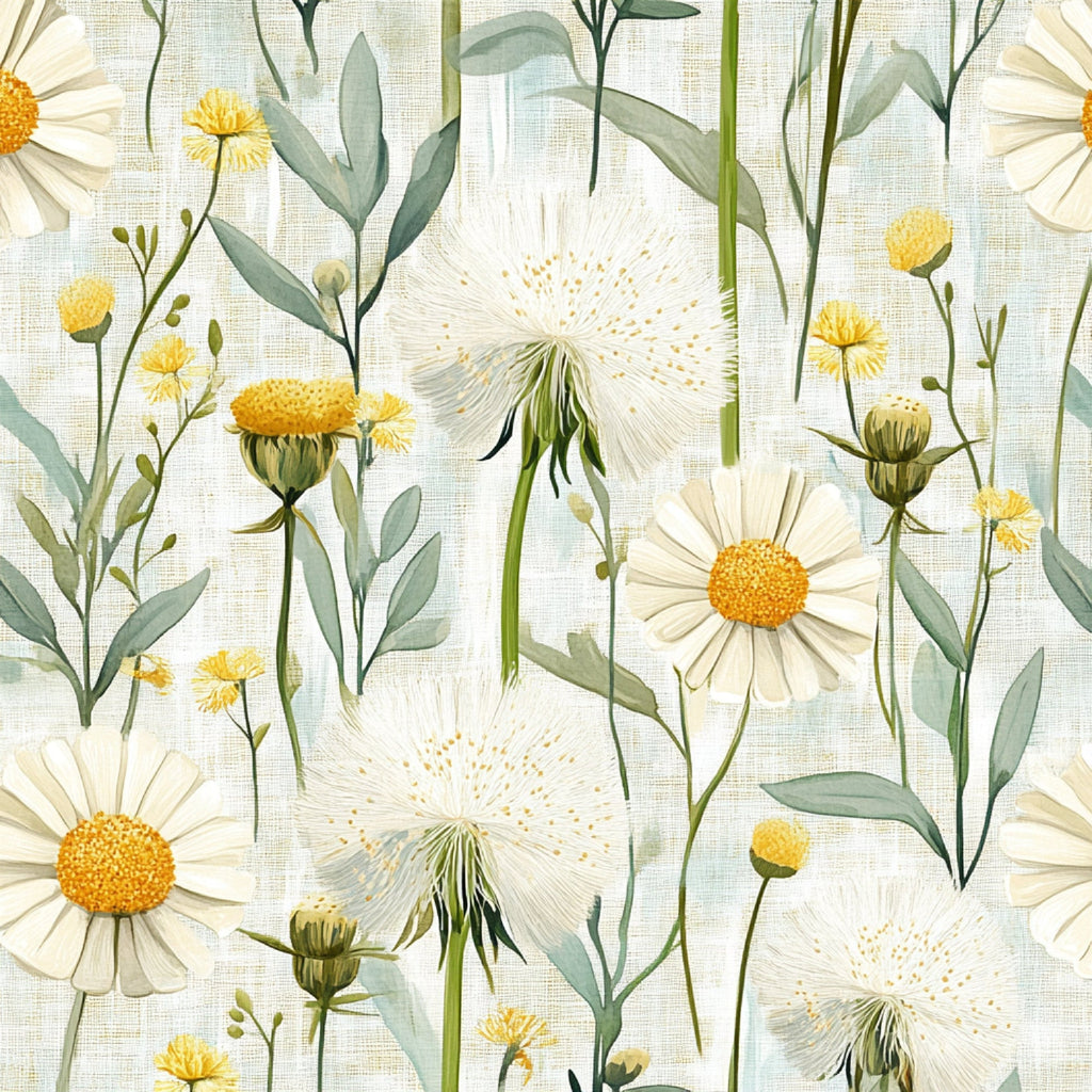 Spring Dandelions Pattern 20 Minky Fabric