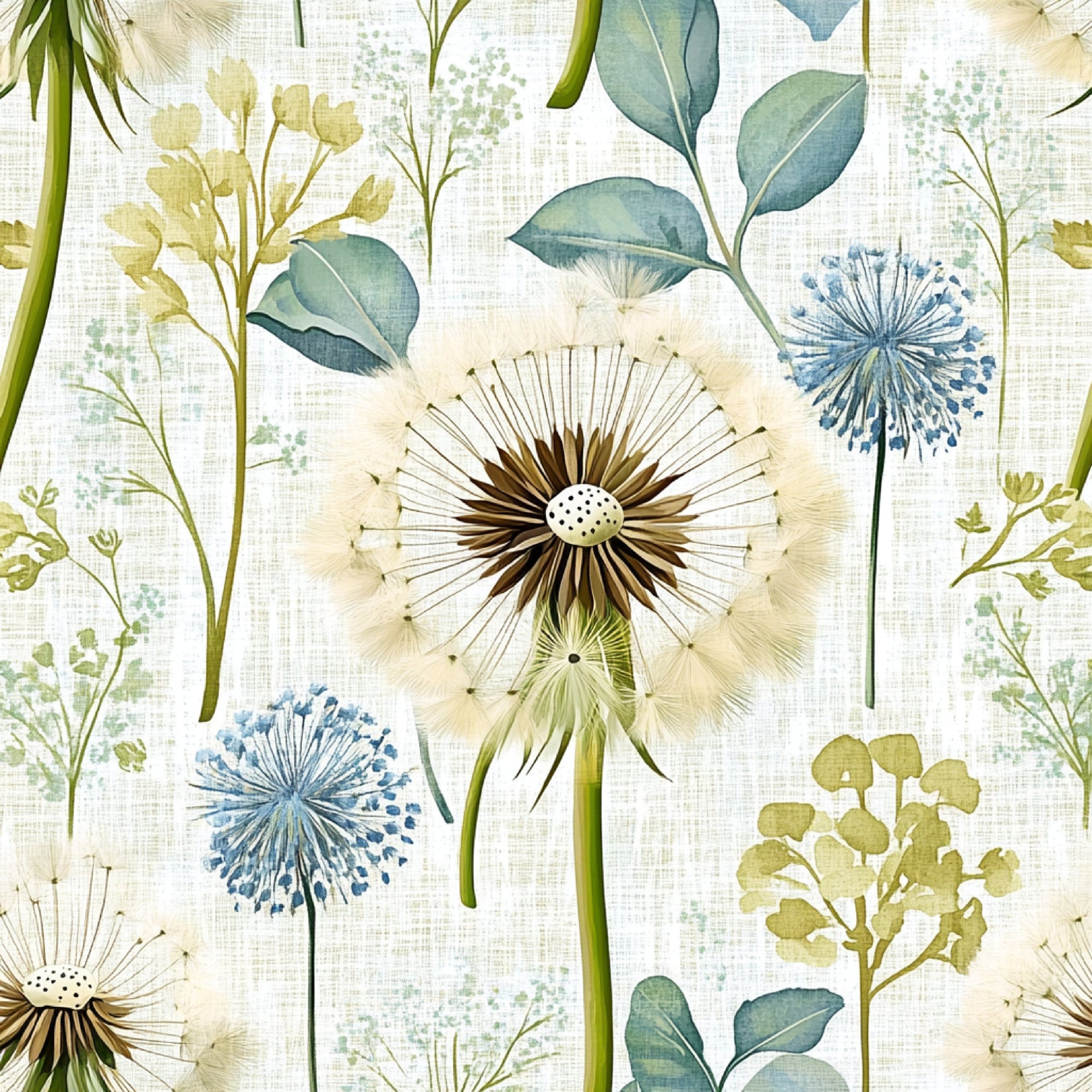 Spring Dandelions Pattern 22 Minky Fabric