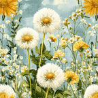Spring Dandelions Pattern 27 Minky Fabric