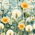 Spring Dandelions Pattern 2 Minky Fabric