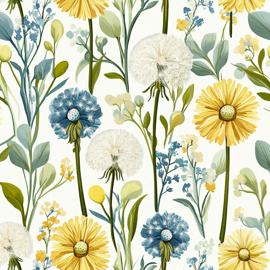 Spring Dandelions Pattern 4 Minky Fabric