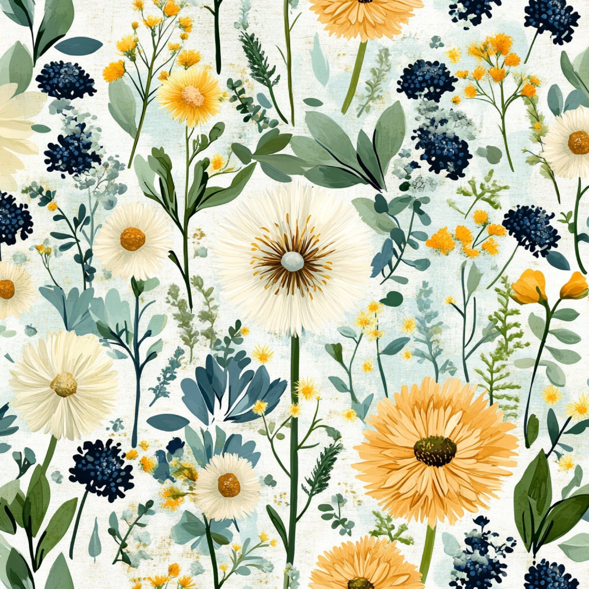Spring Dandelions Pattern 5 Minky Fabric