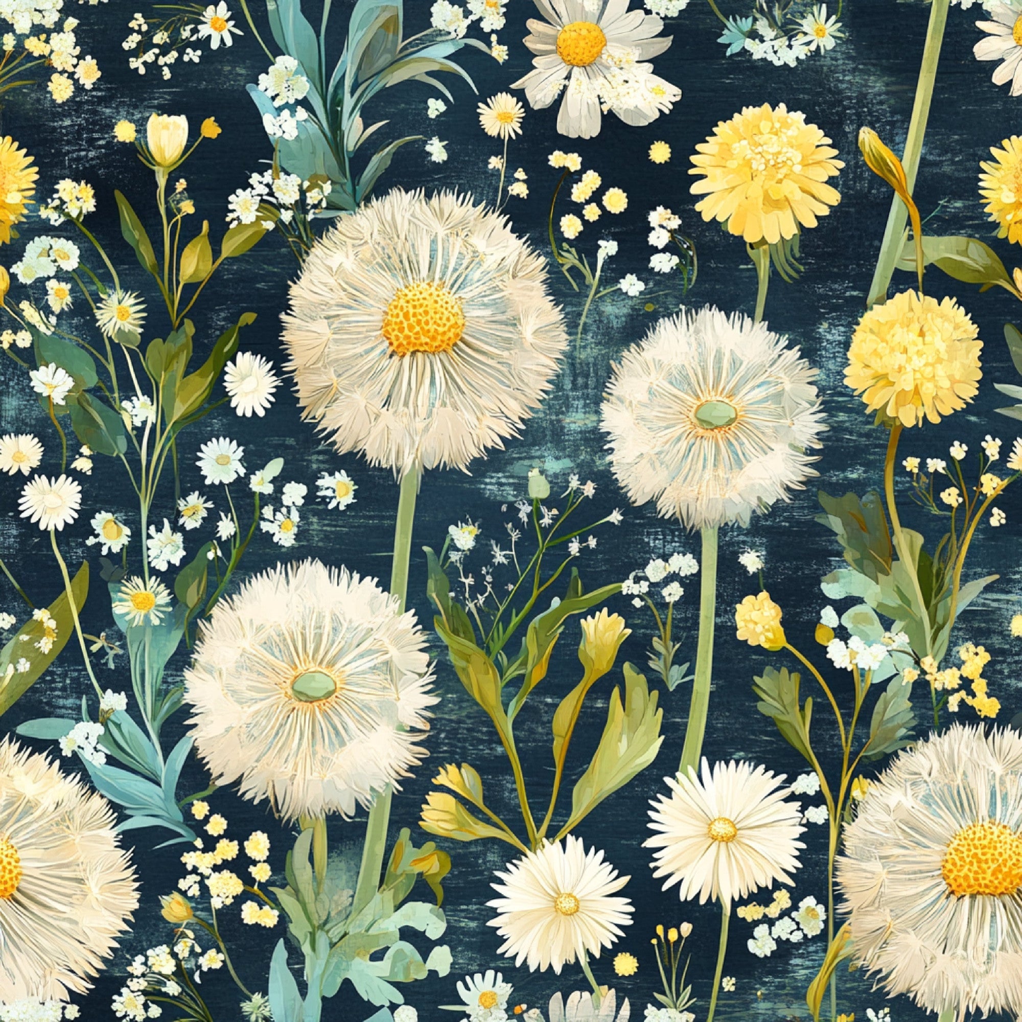Spring Dandelions Pattern 6 Minky Fabric
