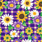 Gingham Daisies Pattern 16 Minky Fabric