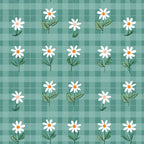 Gingham Daisies Pattern 6 Minky Fabric
