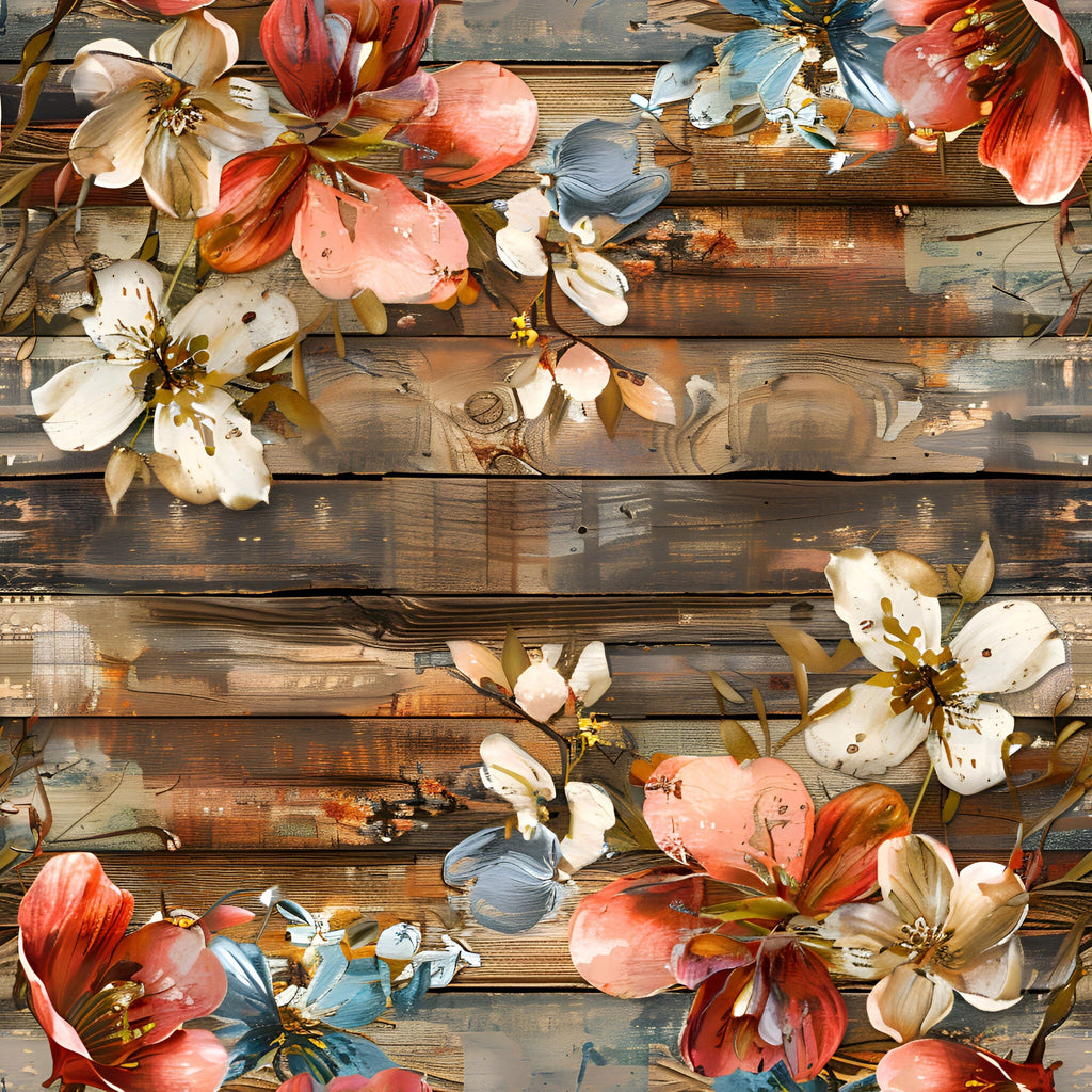 Farmhouse Blooms Pattern 4 Minky Fabric