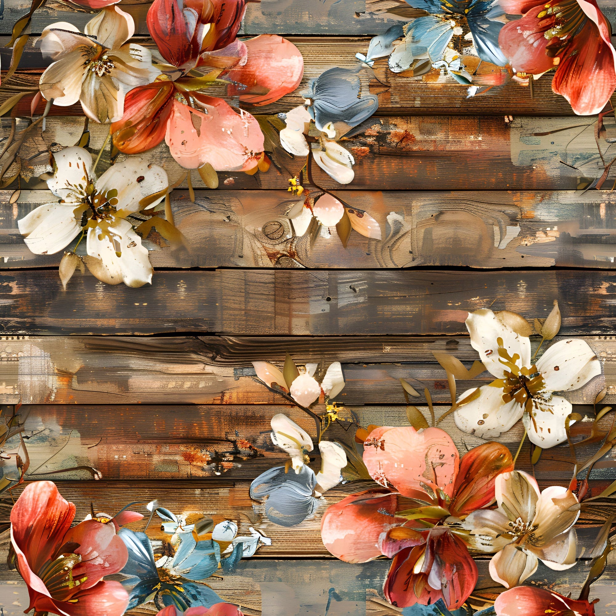Farmhouse Blooms Pattern 4 Minky Fabric