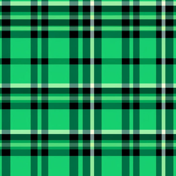 Green and black plaid pattern with intersecting lines forming squares.