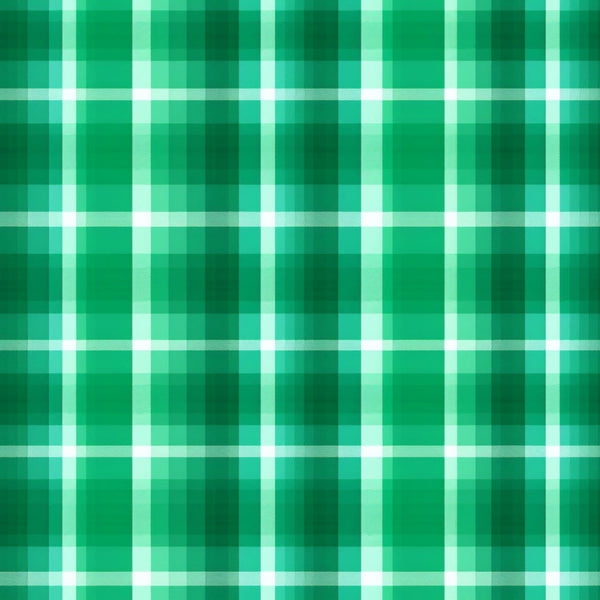 A green and white plaid pattern with blurred edges, forming a grid-like design.