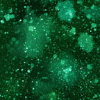 A textured background featuring varying shades of green with abstract, scattered circular patterns resembling bokeh lights.
