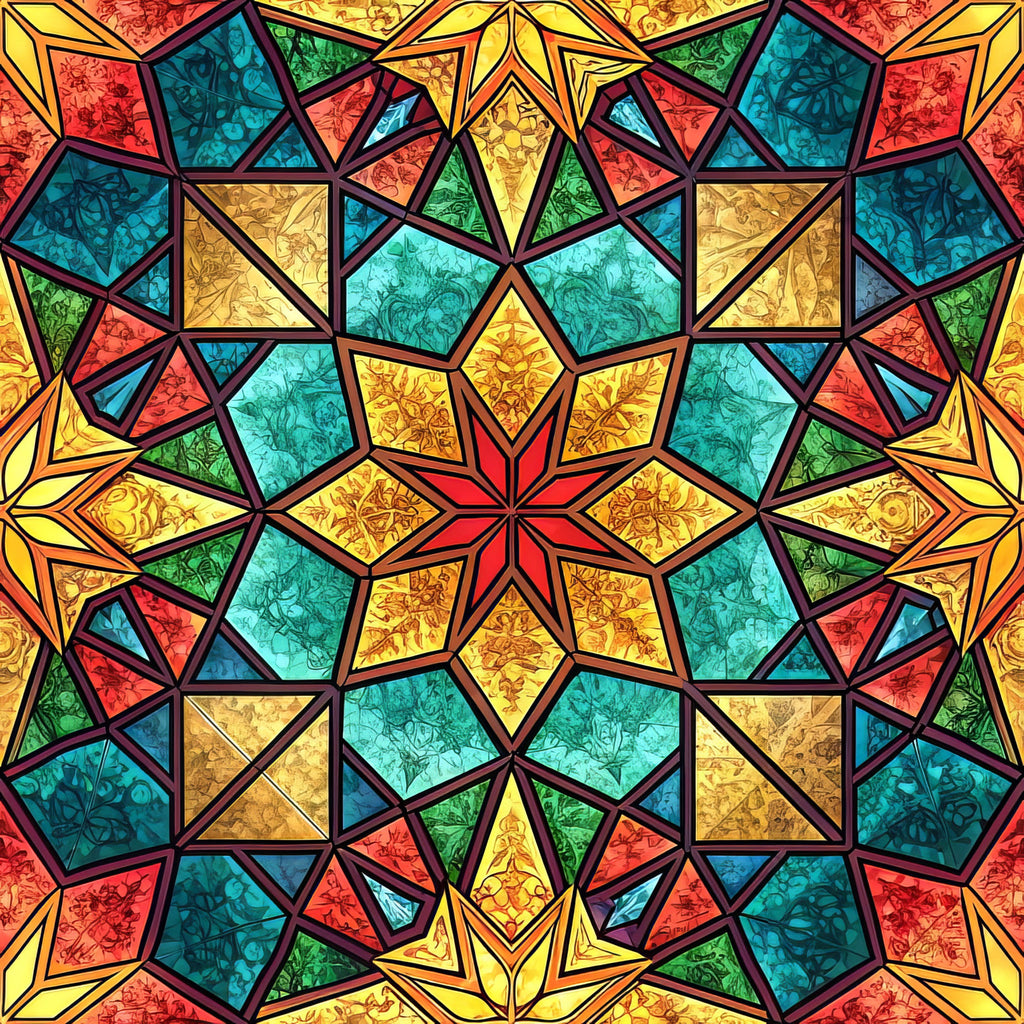 Jeweled Panes Pattern 1 Minky Fabric
