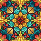 Jeweled Panes Pattern 1 Minky Fabric