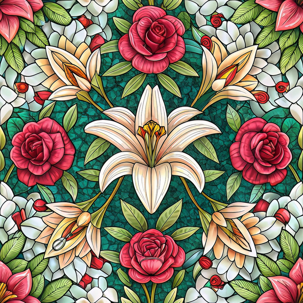 Jeweled Panes Pattern 10 Minky Fabric