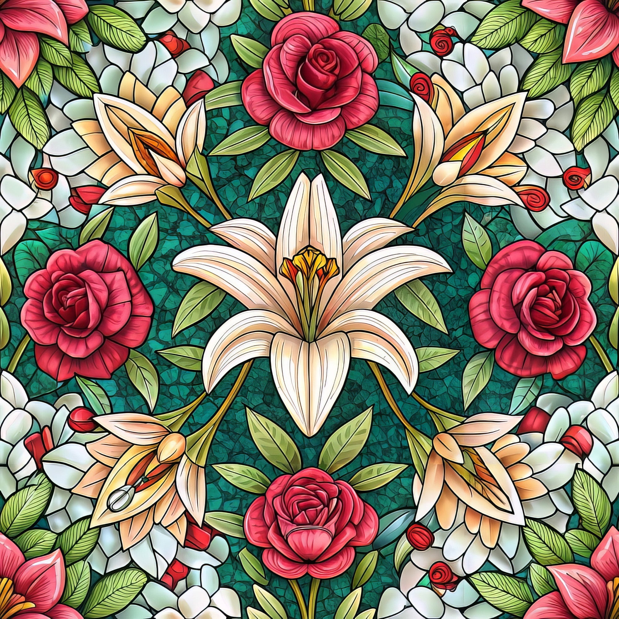 Jeweled Panes Pattern 10 Minky Fabric