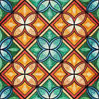 Jeweled Panes Pattern 11 Minky Fabric