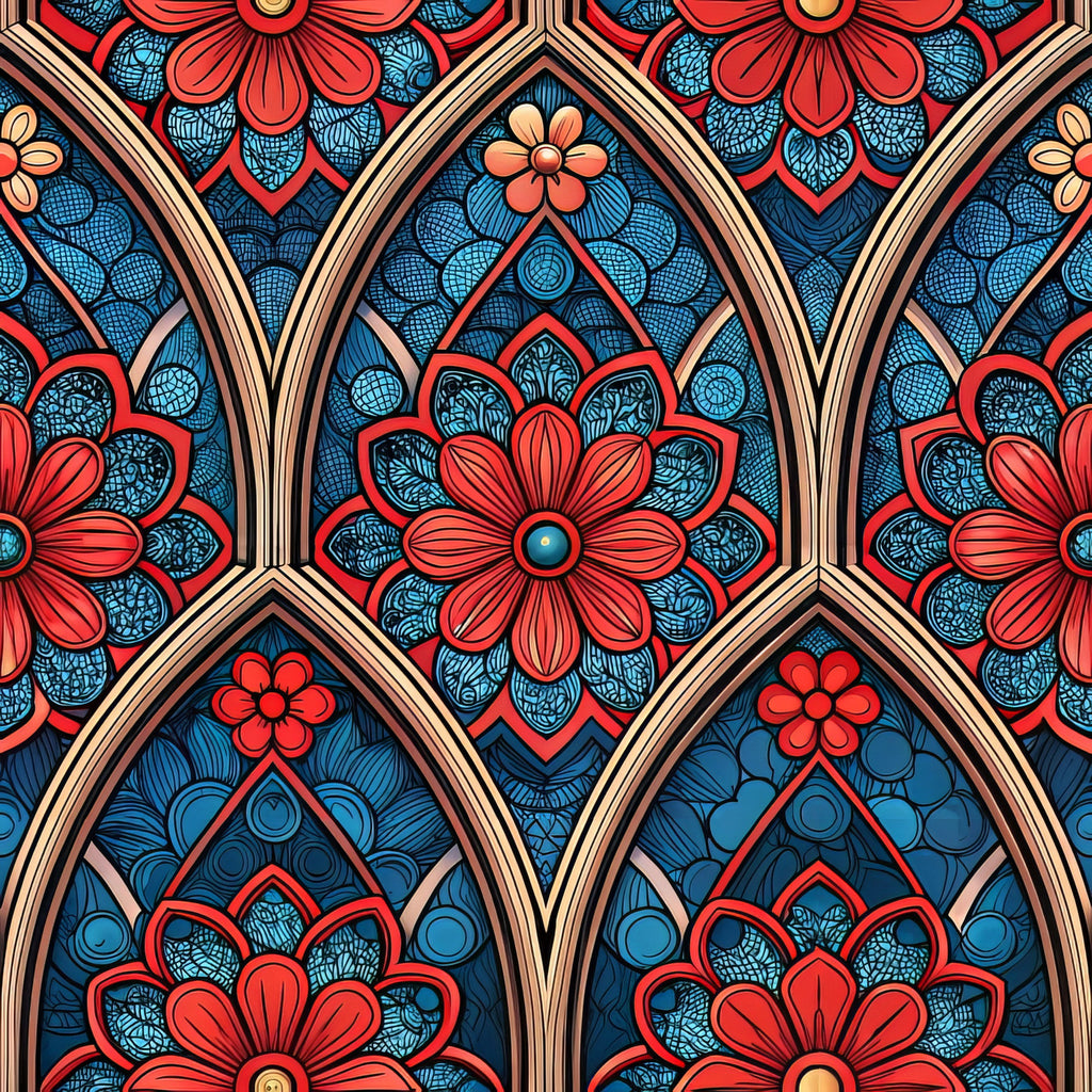 Jeweled Panes Pattern 3 Minky Fabric