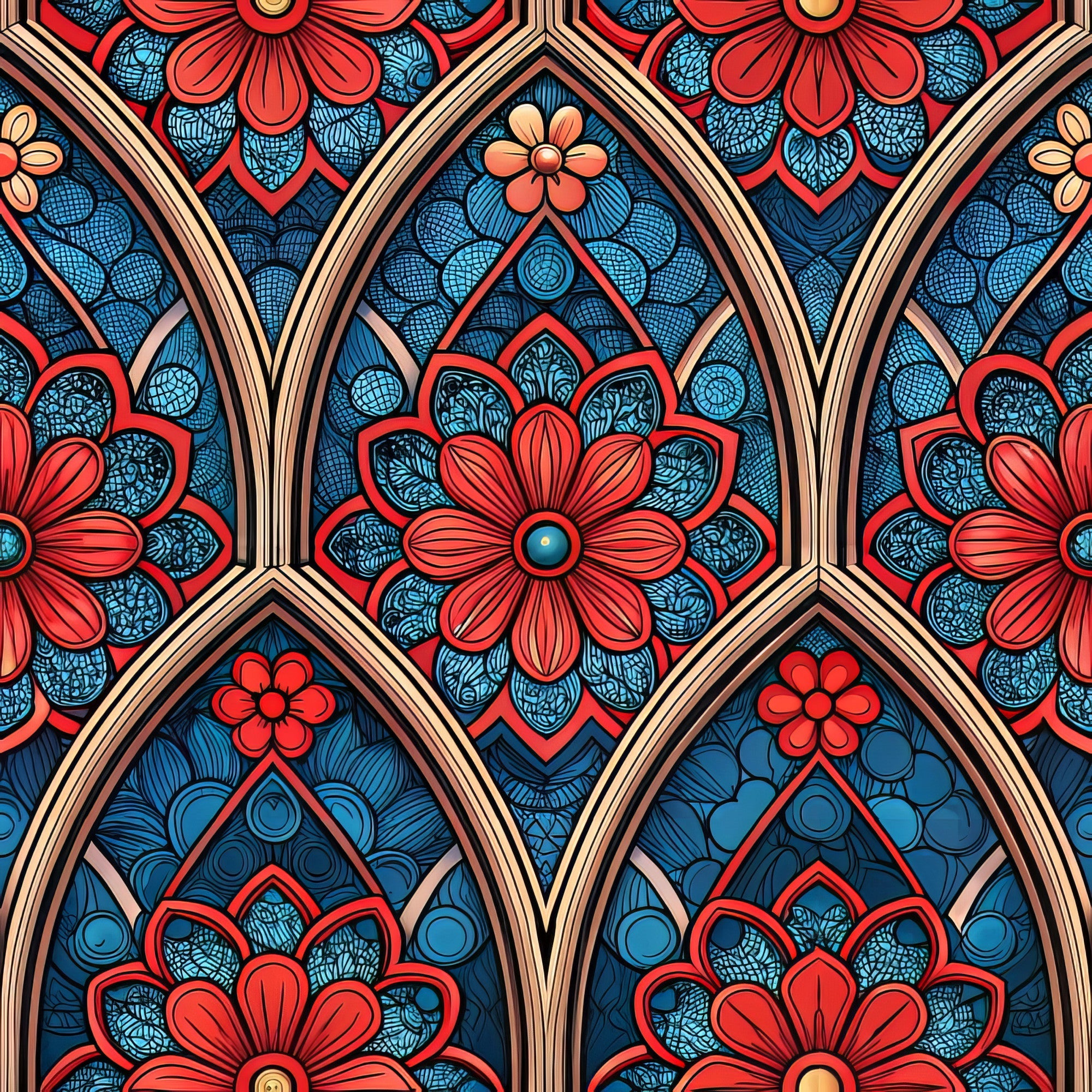 Jeweled Panes Pattern 3 Minky Fabric