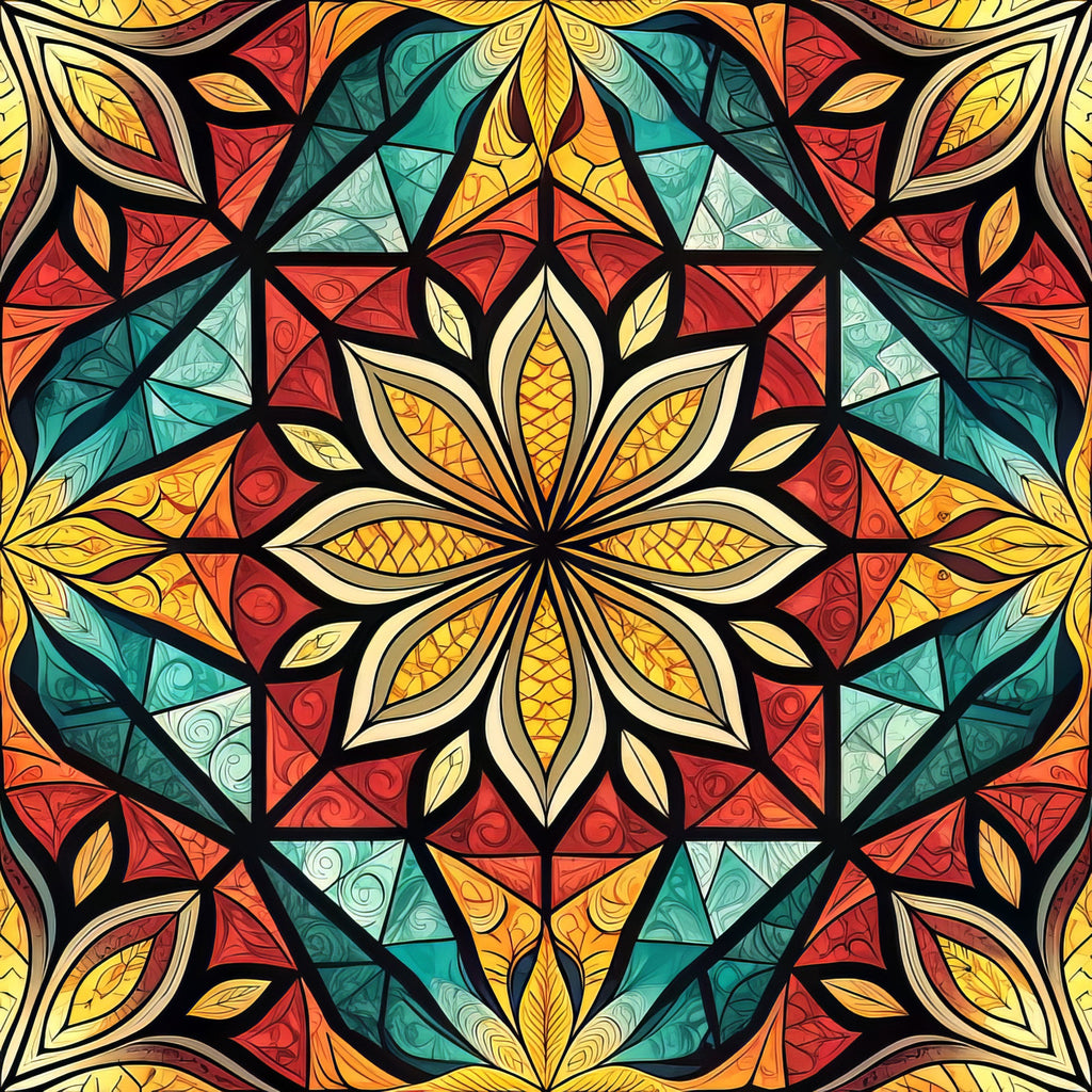 Jeweled Panes Pattern 7 Minky Fabric