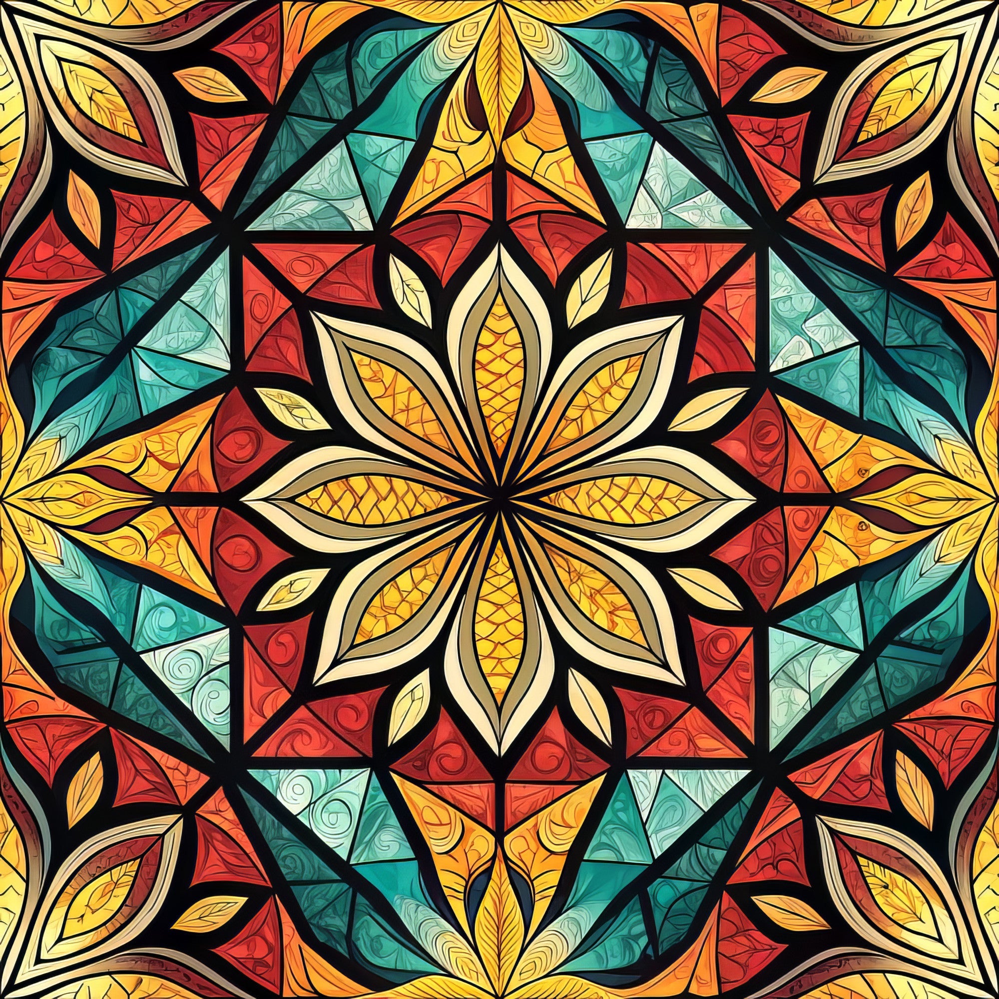 Jeweled Panes Pattern 7 Minky Fabric