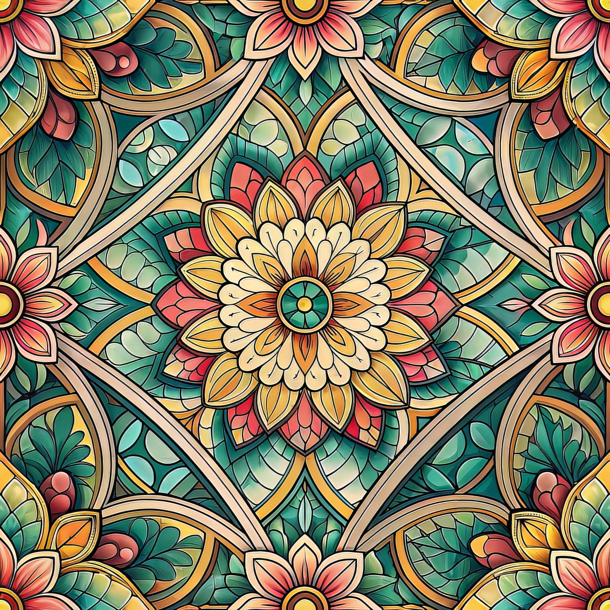 Jeweled Panes Pattern 8 Minky Fabric