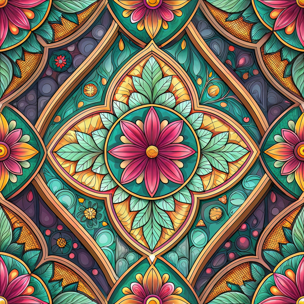 Jeweled Panes Pattern 9 Minky Fabric