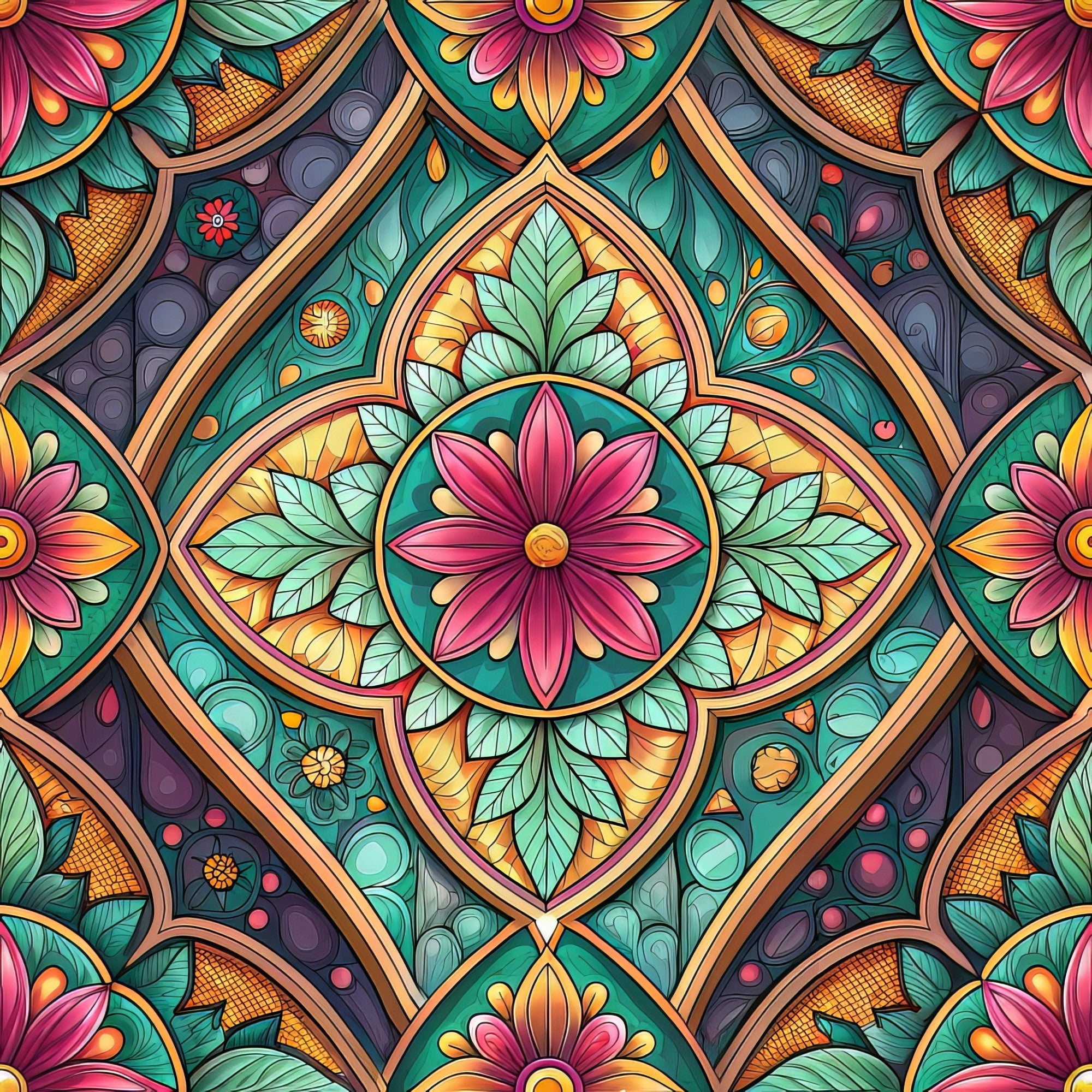 Jeweled Panes Pattern 9 Minky Fabric