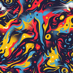 Stoner Cat Abstract Pattern 15 Minky Fabric