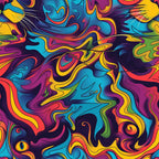 Stoner Cat Abstract Pattern 1 Minky Fabric