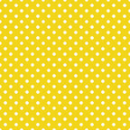 Yellow background with a pattern of evenly spaced white polka dots.