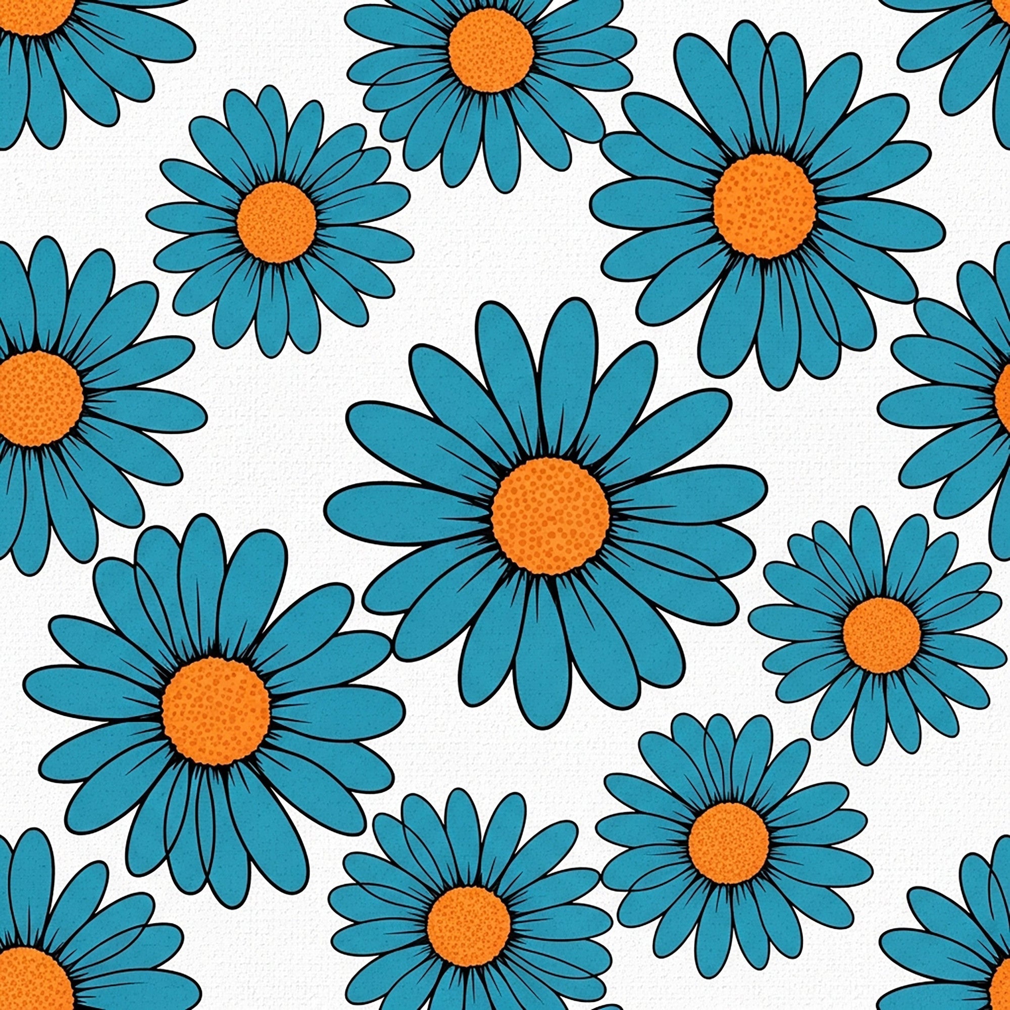 Summer Floral Pattern 1 Minky Fabric
