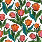Summer Floral Pattern 10 Minky Fabric