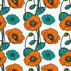 Summer Floral Pattern 12 Minky Fabric