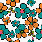 Summer Floral Pattern 13 Minky Fabric