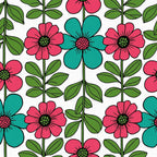 Summer Floral Pattern 14 Minky Fabric