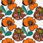 Summer Floral Pattern 15 Minky Fabric