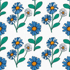 Summer Floral Pattern 16 Minky Fabric