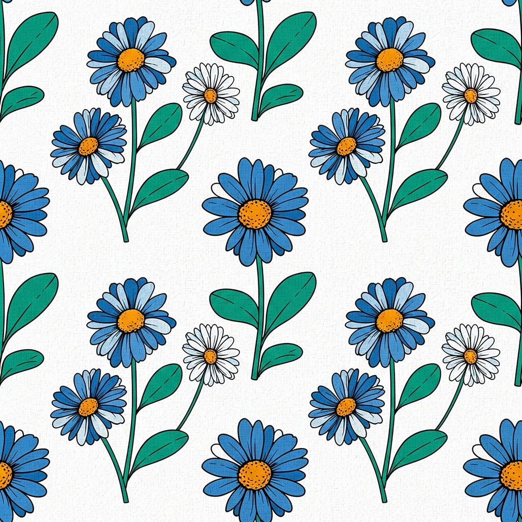 Summer Floral Pattern 16 Minky Fabric