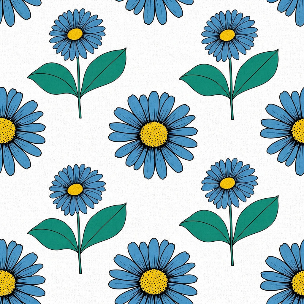 Summer Floral Pattern 18 Minky Fabric