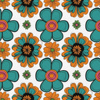 Summer Floral Pattern 19 Minky Fabric