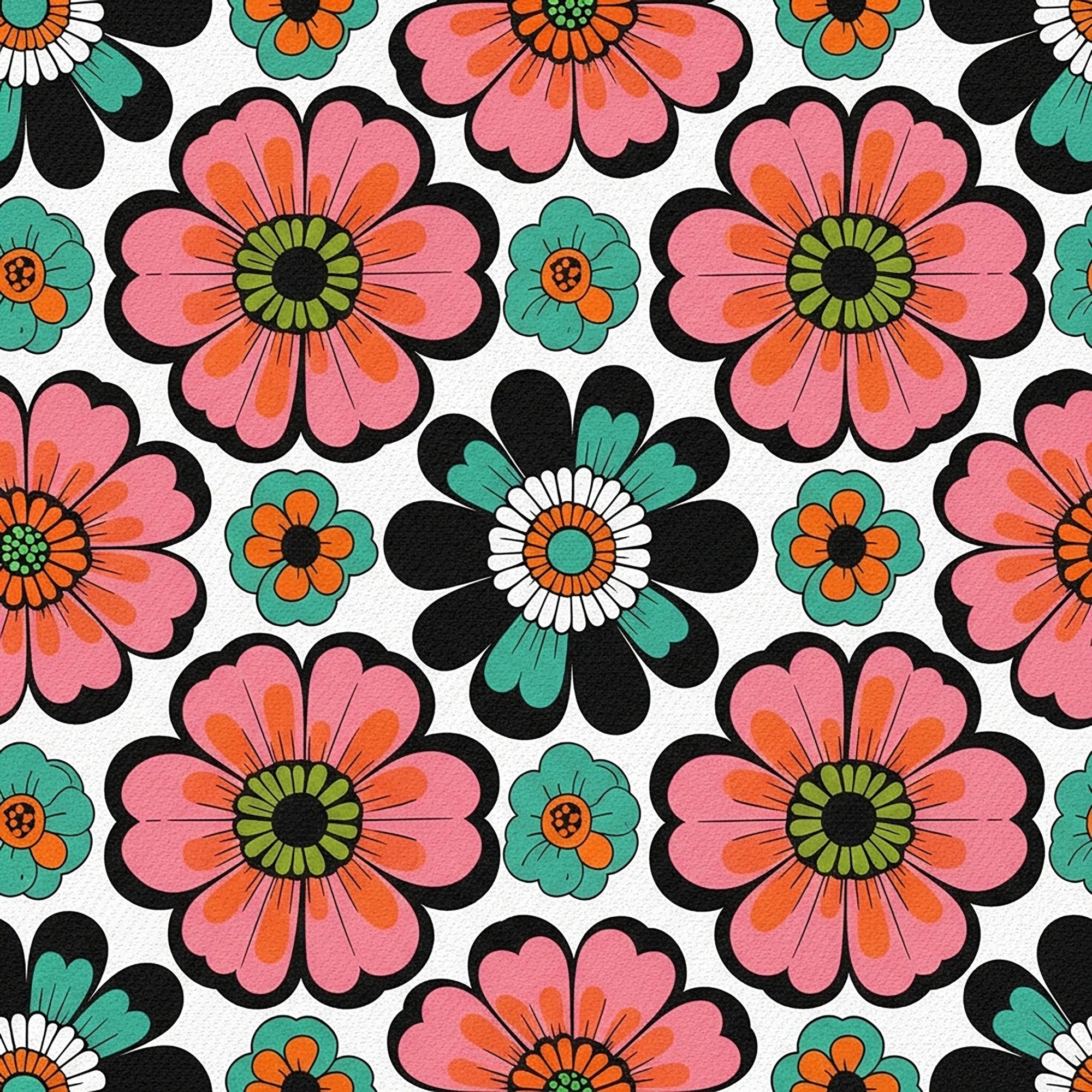 Summer Floral Pattern 20 Minky Fabric