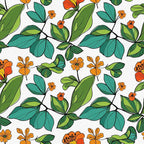 Summer Floral Pattern 21 Minky Fabric