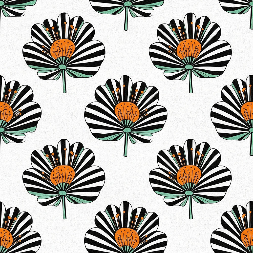 Summer Floral Pattern 24 Minky Fabric